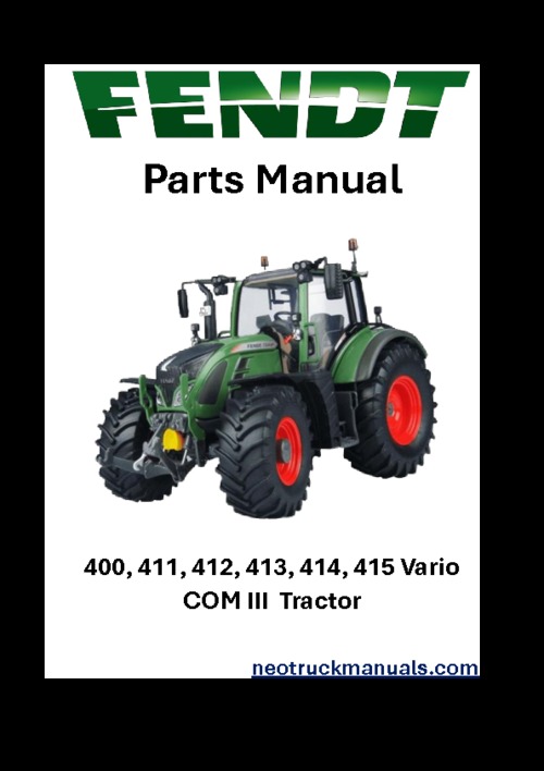 Product picture Fendt 400  Vario COM III Tractors Service Manual